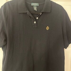 Ralph Lauren Navy Polo Shirt with Emblem